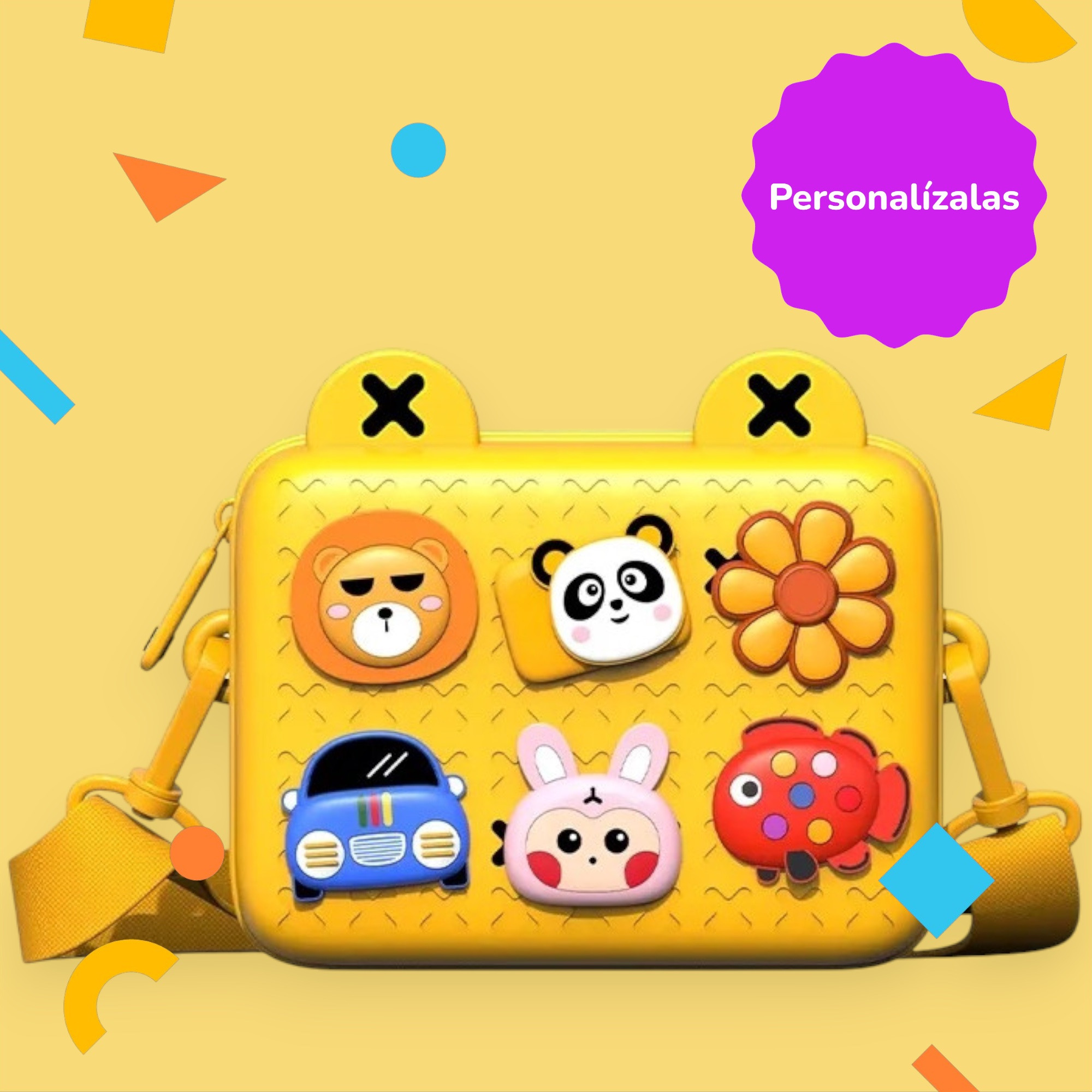 Bolso con pines para que puedas crear tu mundo bonito- Amarillo