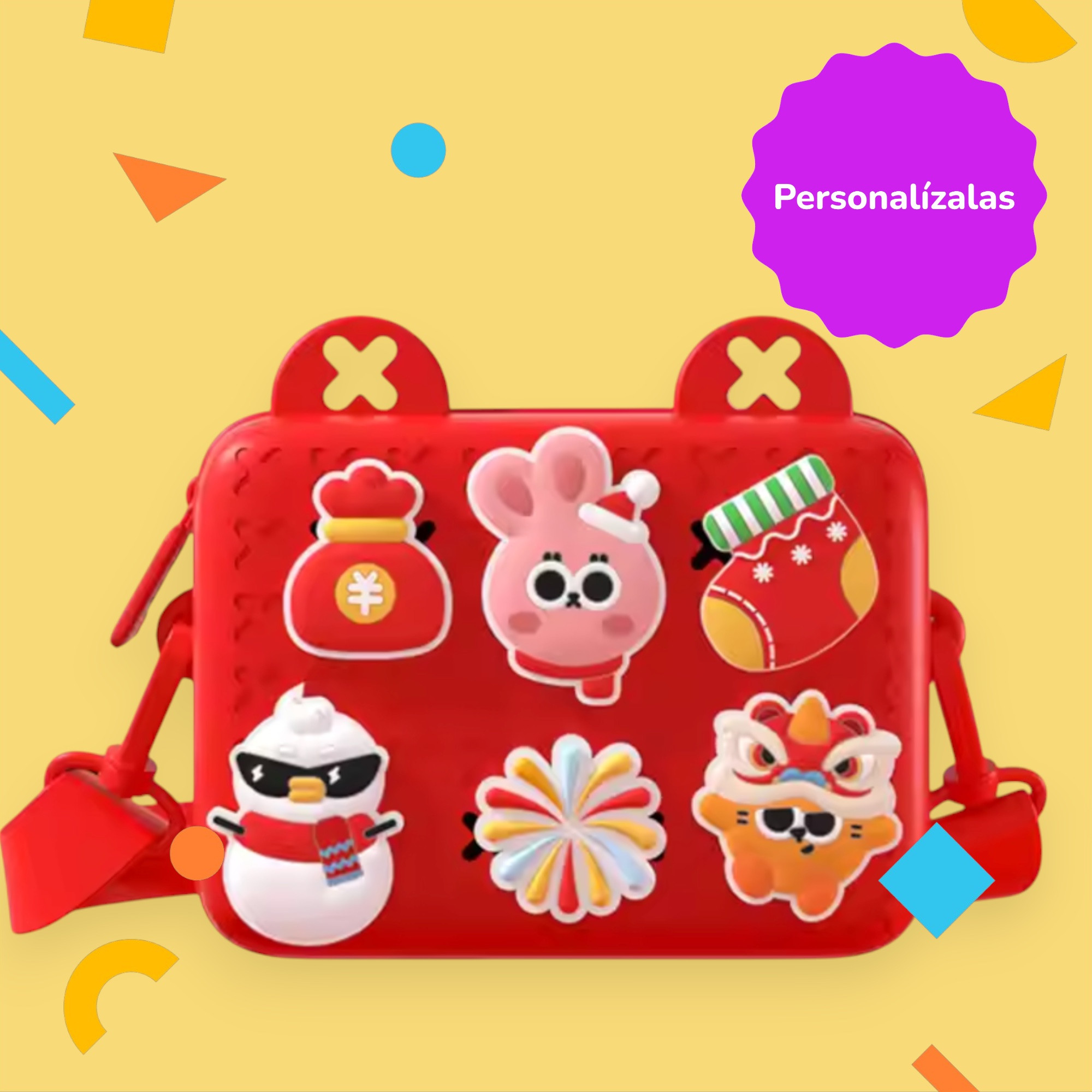 Bolso con pines para que puedas crear tu mundo bonito- Rojo