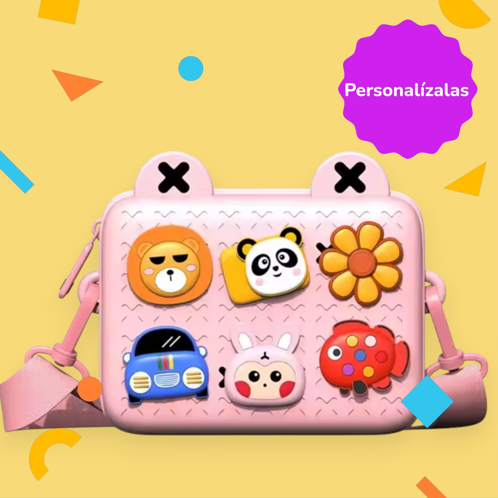 Bolso con pines para que puedas crear tu mundo bonito- Rosa